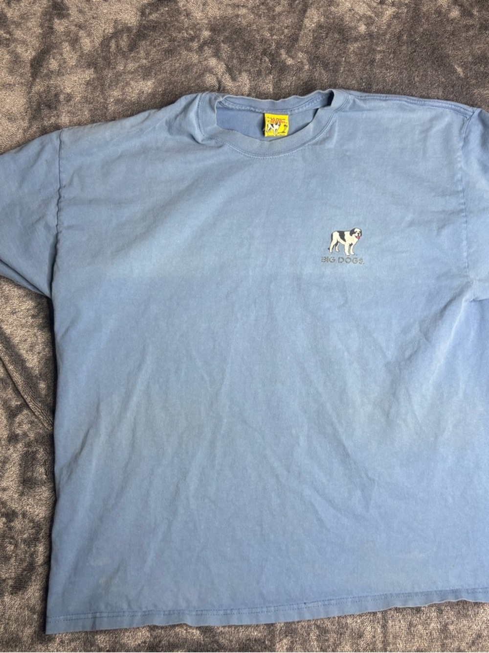 Big Dogs Sky Blue Short Sleeve Tee with Dog Logo size XL